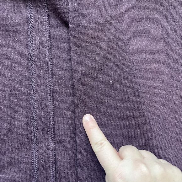 Eileen Fisher Cardigan Womens Small Open Front Wool Blend Duster Burgundy Purple - Picture 5 of 8